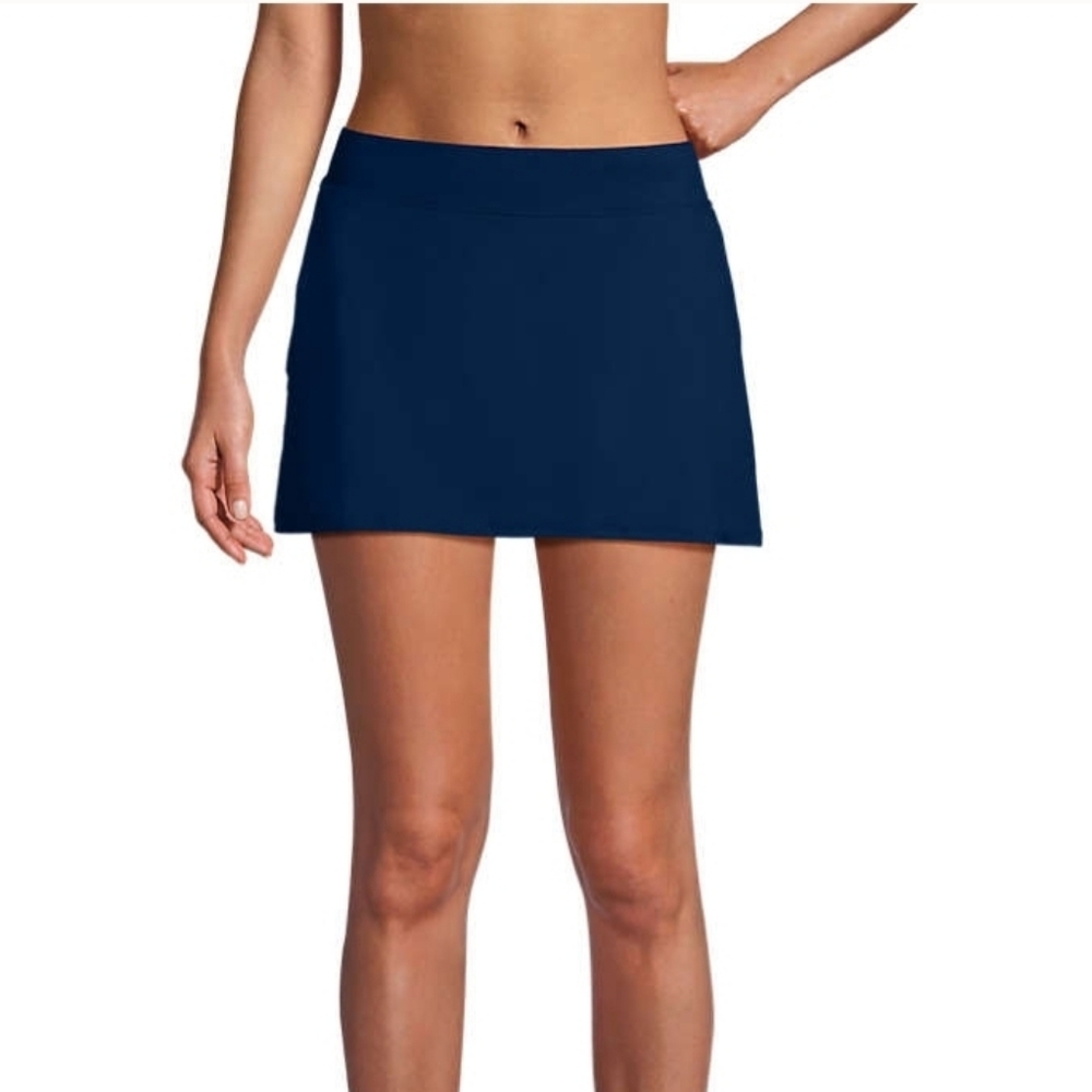 Land's End Women's Swim Bottoms Skirt Navy 18